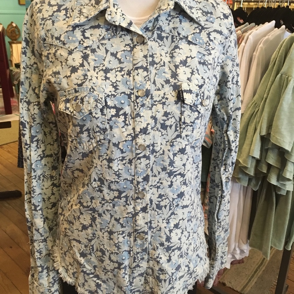 Earl Jean Floral Denim Shirt